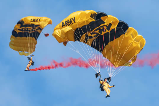 U.S. Army Parachute Team Golden Knights (Photo credit: Sgt. Brian Collett Courtesy of U.S Army Parachute Team)